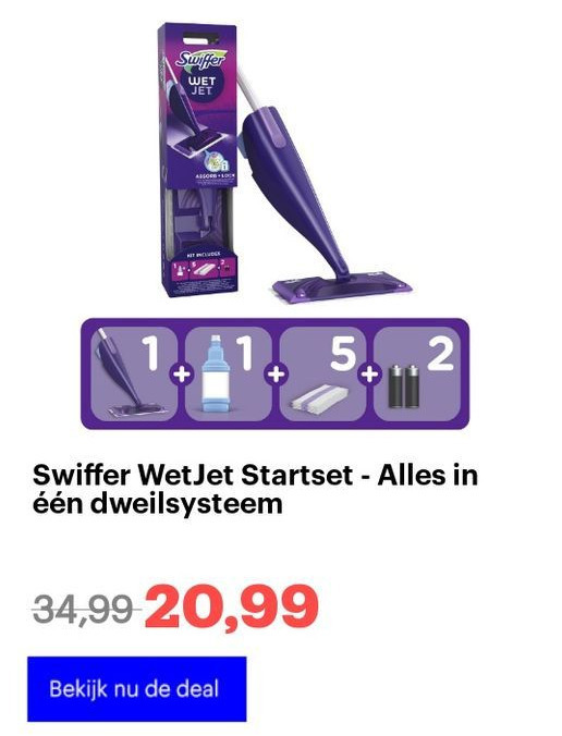 Swiffer Wetjet Startset Alles In N Dweilsysteem Aanbieding Bij Bol