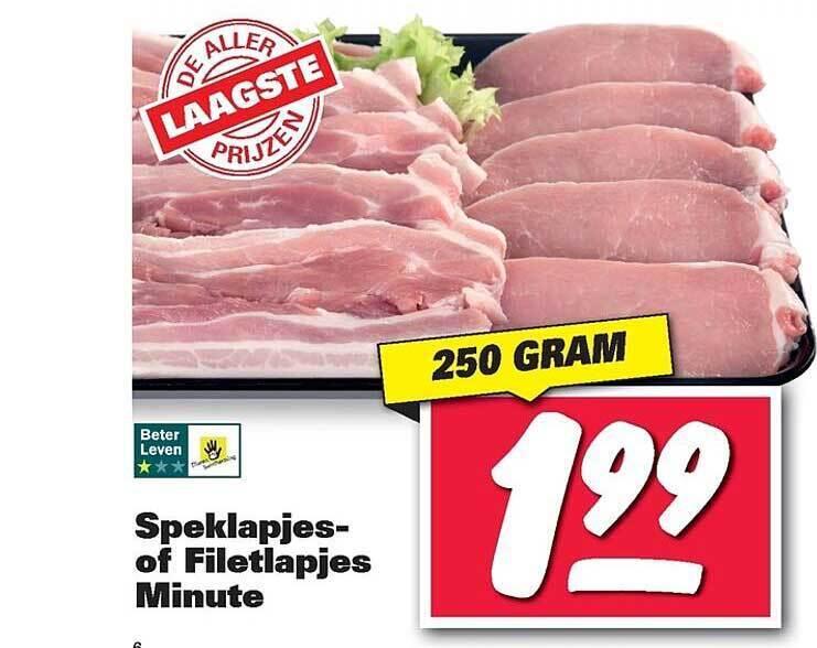 Speklapjes Of Filetlapjes Minute Aanbieding Bij Nettorama