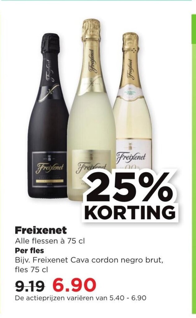 Freixenet Cava Cordon Negro Brut Fles Cl Aanbieding Bij Plus