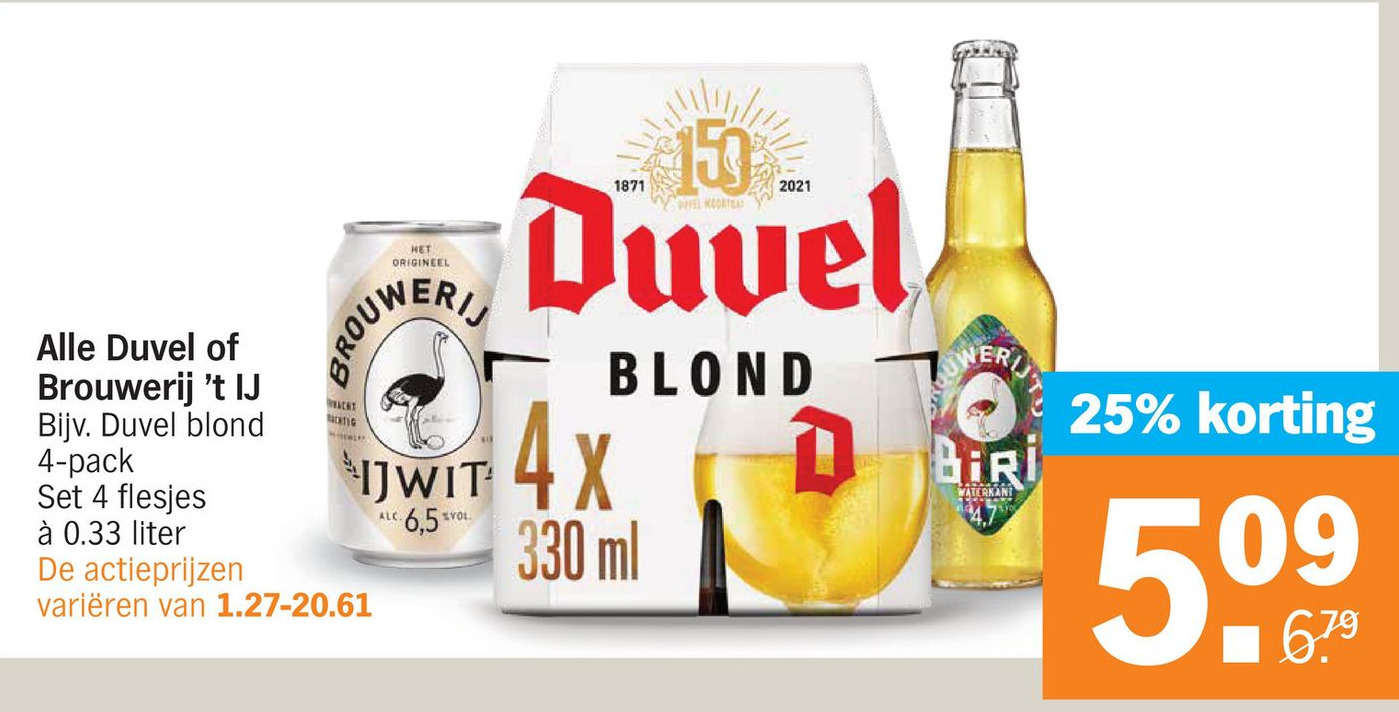 Alle Duvel Of Brouwerij T Ij Aanbieding Bij Albert Heijn