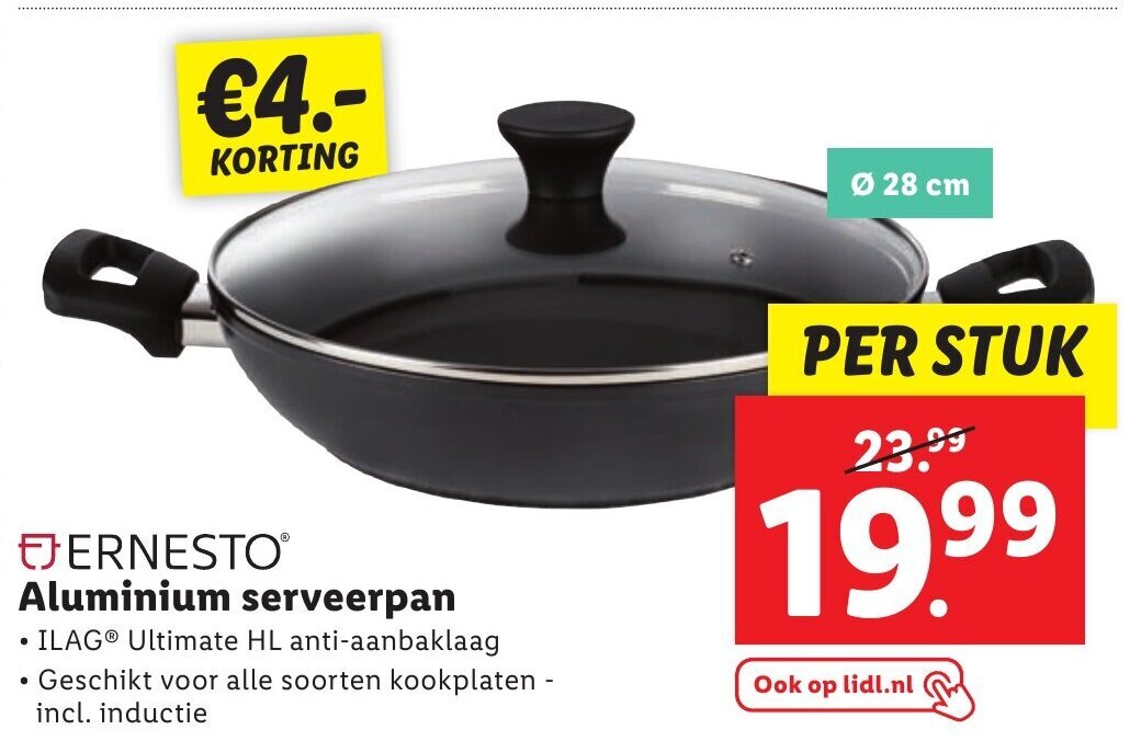 Ernesto Aluminum Serveerpan Cm Aanbieding Bij Lidl