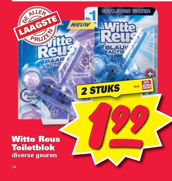 Witte Reus Toiletblok Aanbieding Bij Nettorama