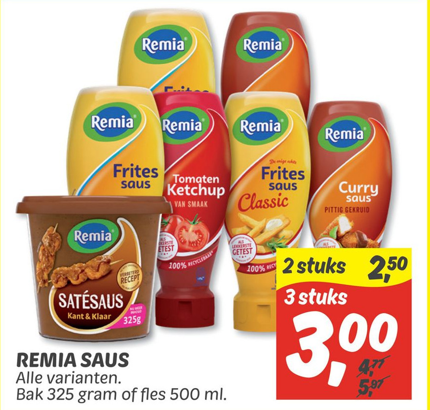 Remia Saus Aanbieding Bij Dekamarkt