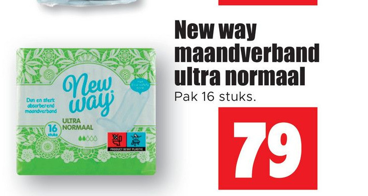 New Way Maandverband Ultra Normaal Aanbieding Bij Dirk