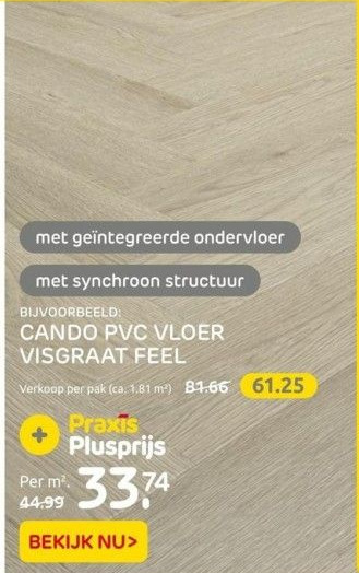 Cando Pvc Vloer Visgraat Feel Aanbieding Bij Praxis