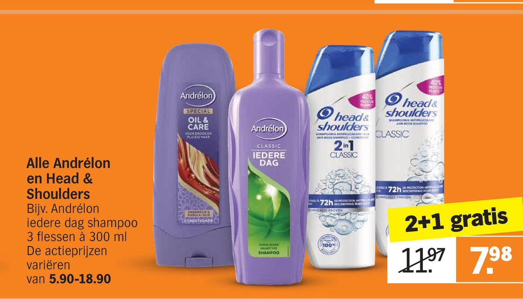 Alle andrélon en head shoulders aanbieding bij Albert Heijn