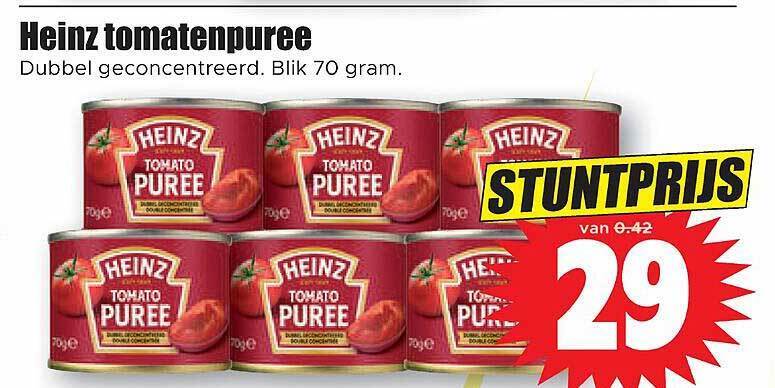 Heinz Tomatenpuree Dubbel Geconcentreerd Aanbieding Bij Dirk