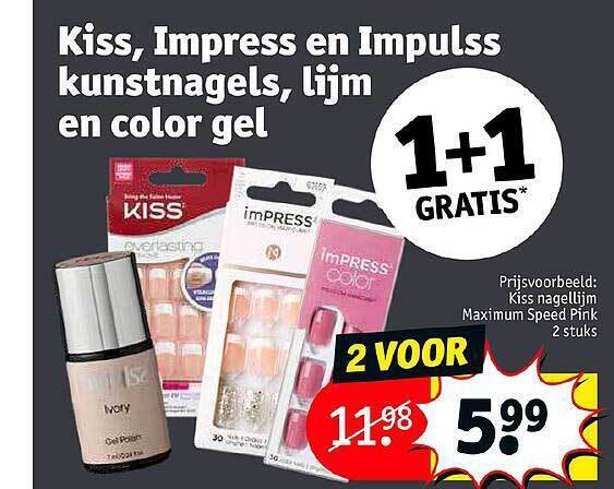 Kiss Impress En Impulss Kunstnagels Lijm En Color Gel Gratis