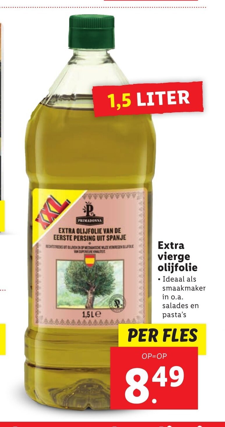 Extra Vierge Olijfolie 1 5 Liter Aanbieding Bij Lidl