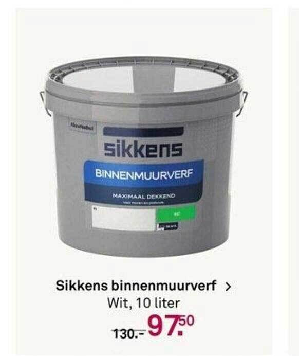 Sikkens Binnenmuurverf Wit Liter Aanbieding Bij Karwei