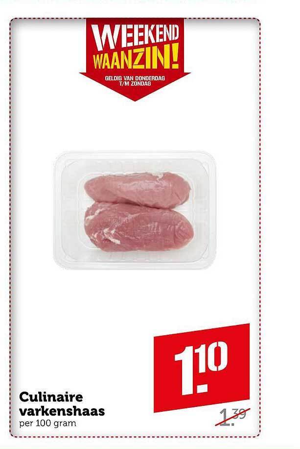 Culinaire Varkenshaas Aanbieding Bij Coop