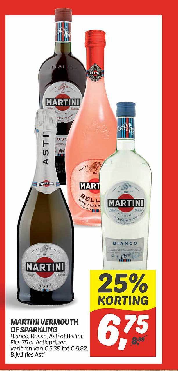 Martini Vermouth Of Sparkling Korting Aanbieding Bij Dekamarkt