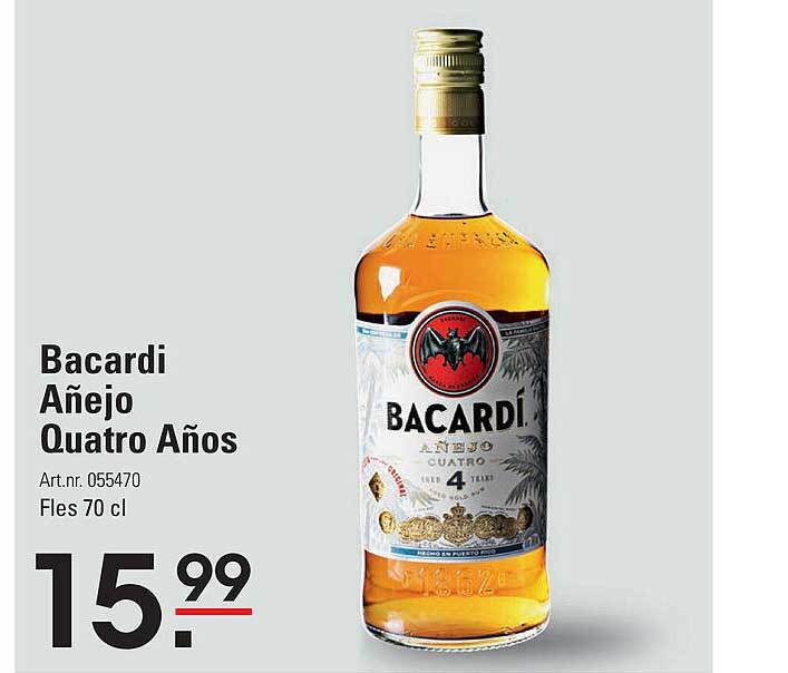 Bacardi A Ejo Quatro A Os Aanbieding Bij Sligro