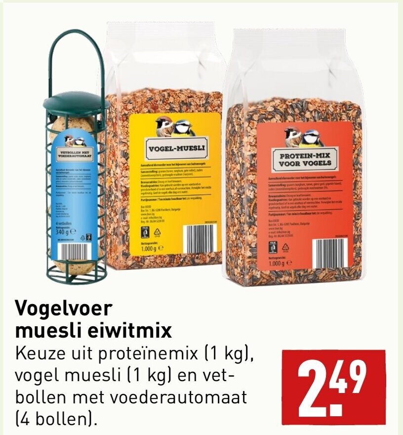 Vogelvoer Muesli Eiwitmix Aanbieding Bij Aldi