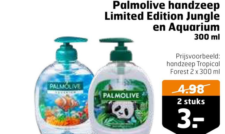 Palmolive Handzeep Limited Edition Jungle En Aquarium Aanbieding Bij