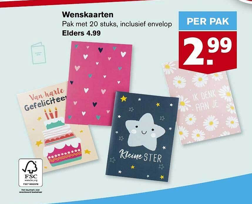 Wenskaarten Aanbieding Bij Hoogvliet