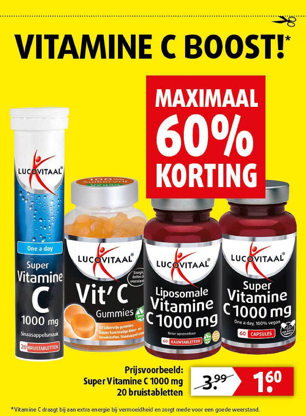 Lucovitaal Super Vitamine C 1000 Mg 60 Korting Aanbieding Bij Lucovitaal