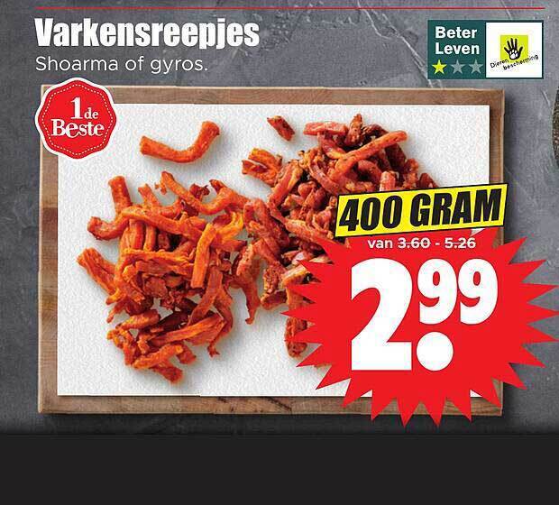 Varkensreepjes Shoarma Of Gyros Aanbieding Bij Dirk