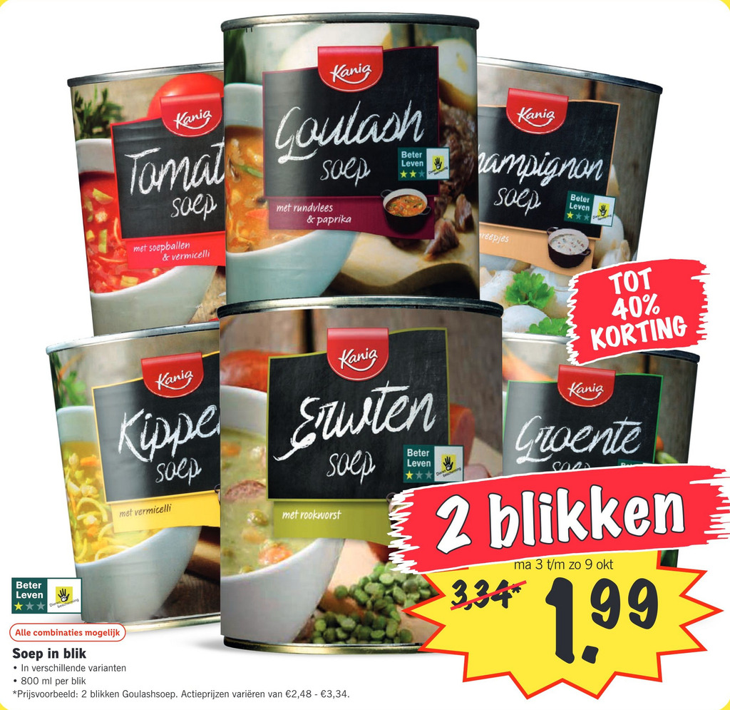 Soep In Blik Aanbieding Bij Lidl