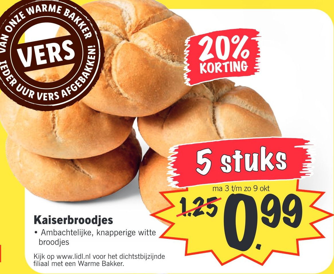 Kaiserbroodjes Aanbieding Bij Lidl