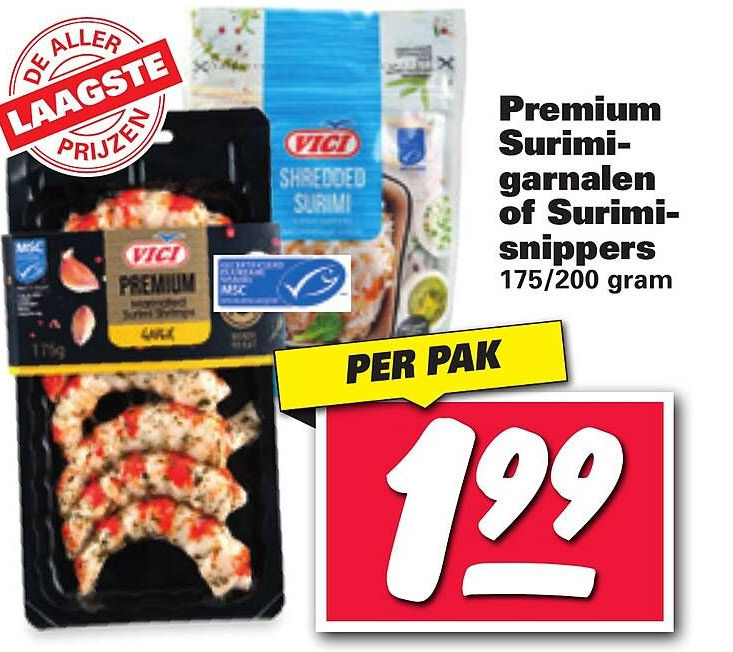 Premium Surimi Garnalen Of Surimi Snippers Aanbieding Bij Nettorama