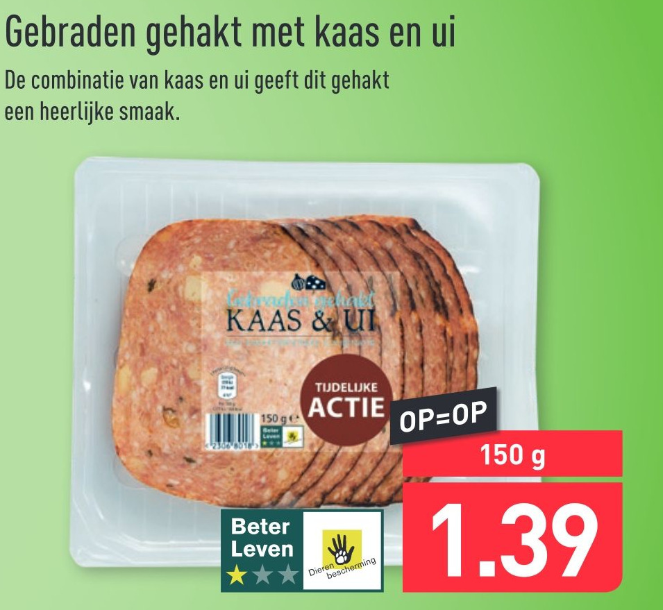 Gebraden Gehakt Met Kaas En Ui 150g Aanbieding Bij ALDI