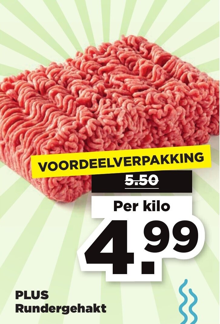 Rundergehakt Per Kilo Aanbieding Bij PLUS