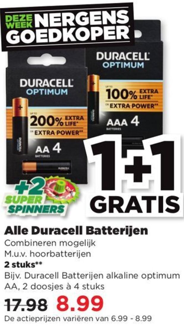 Alle Duracell Batterijen Aanbieding Bij PLUS