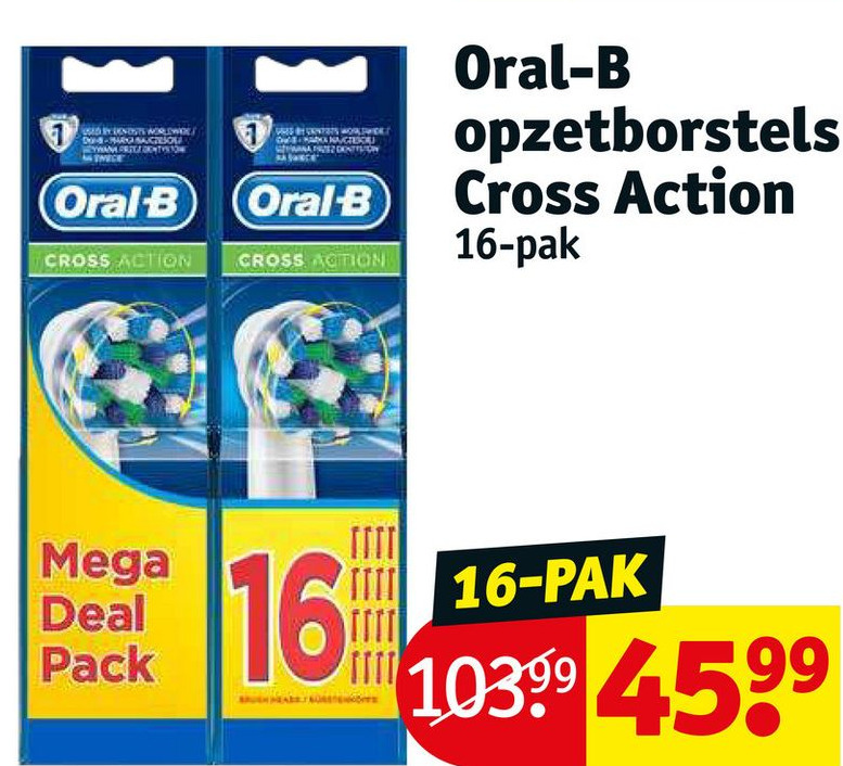 Oral B Opzetborstels Cross Action Pak Aanbieding Bij Kruidvat