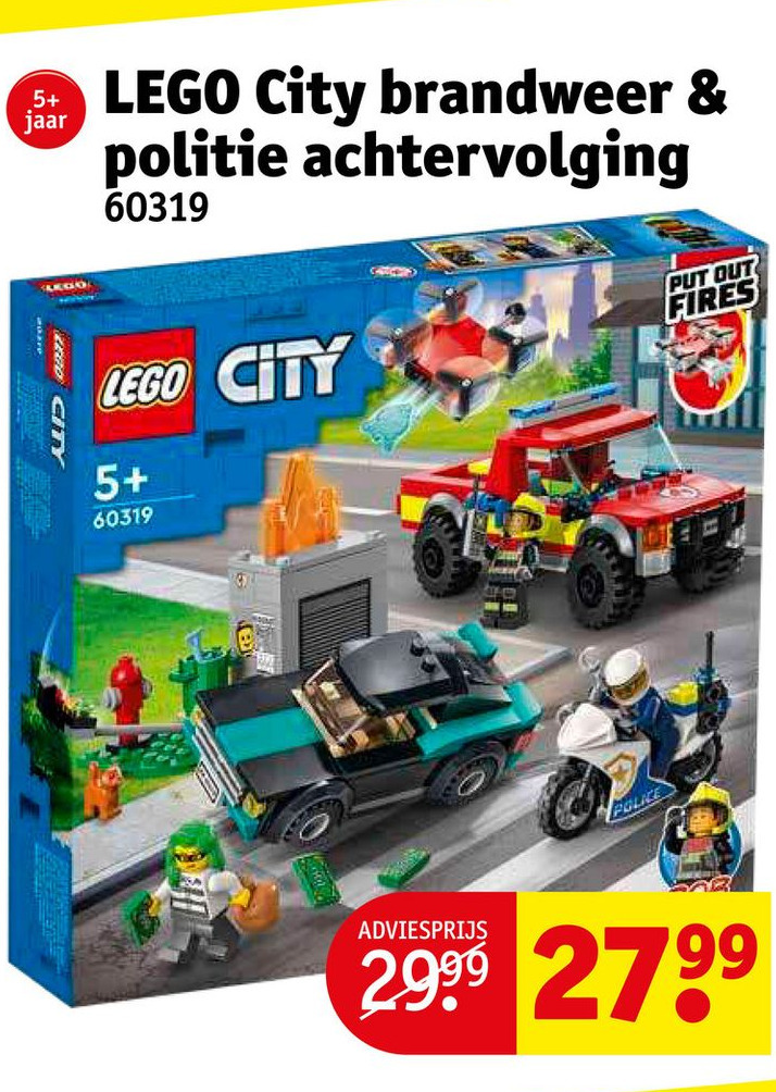 Lego City Brandweer Politie Achtervolging Aanbieding Bij Kruidvat