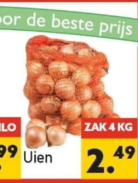 Uien Zak 4 Kg Aanbieding Bij Tanger Markt