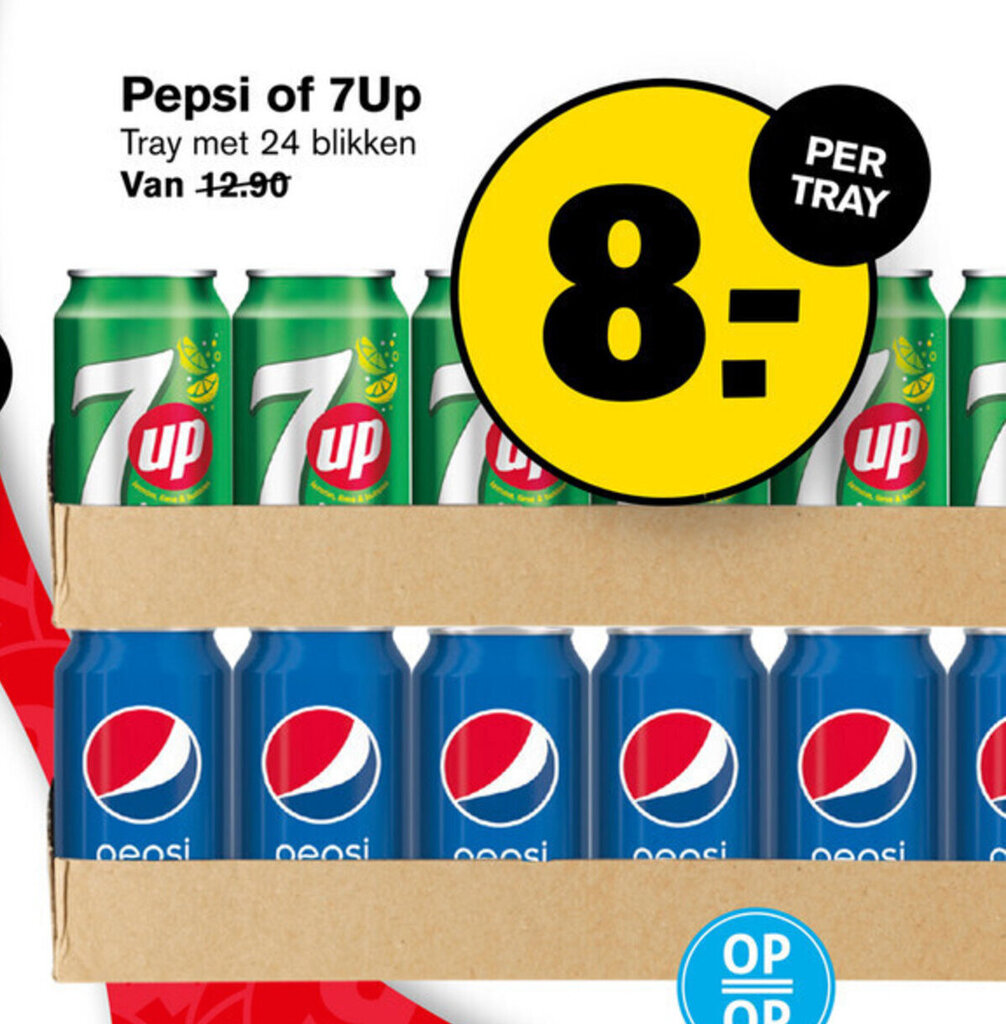 Pepsi Of Up Tray Met Blikken Aanbieding Bij Hoogvliet