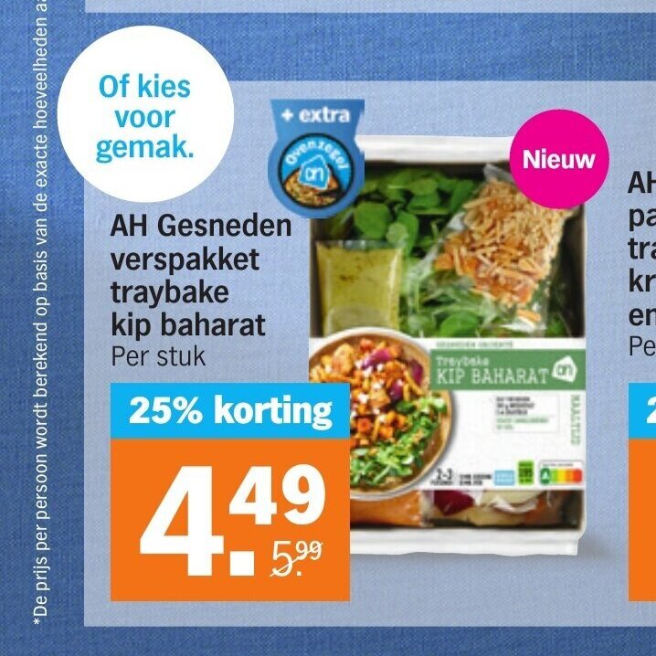 Gesneden Verspakket Traybake Kip Baharat Aanbieding Bij Albert Heijn