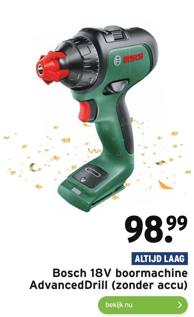 Bosch 18V Boormachine AdvancedDrill Aanbieding Bij GAMMA