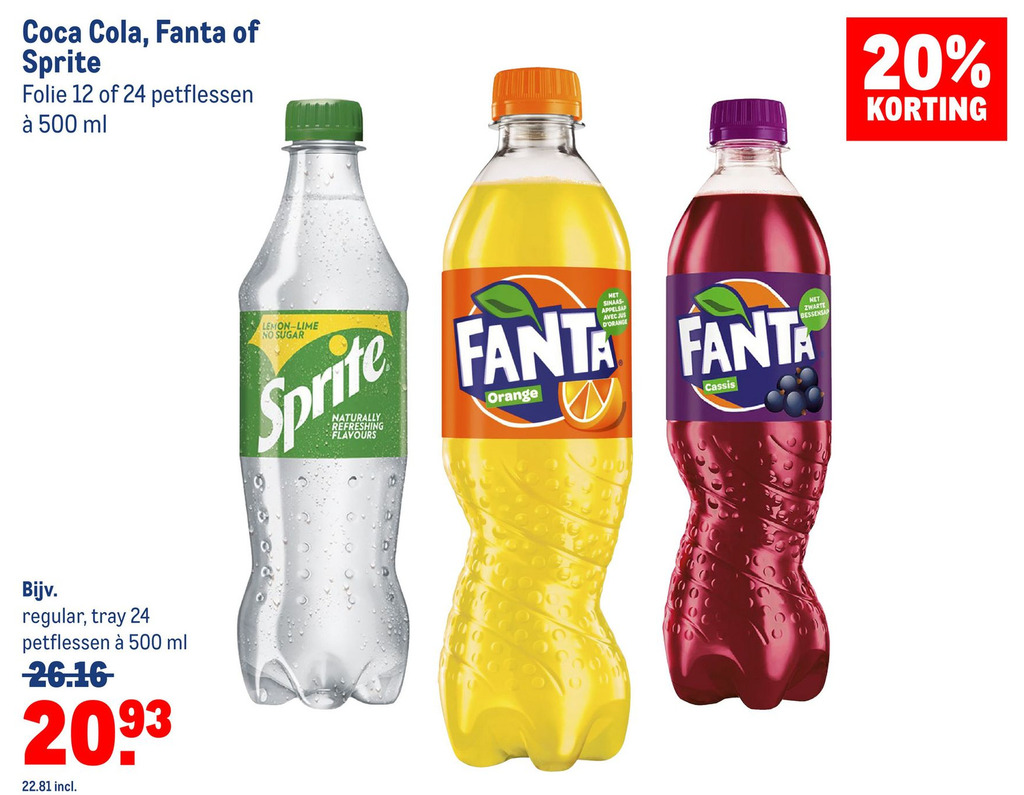 Coca Cola Fanta Of Sprite Aanbieding Bij Makro