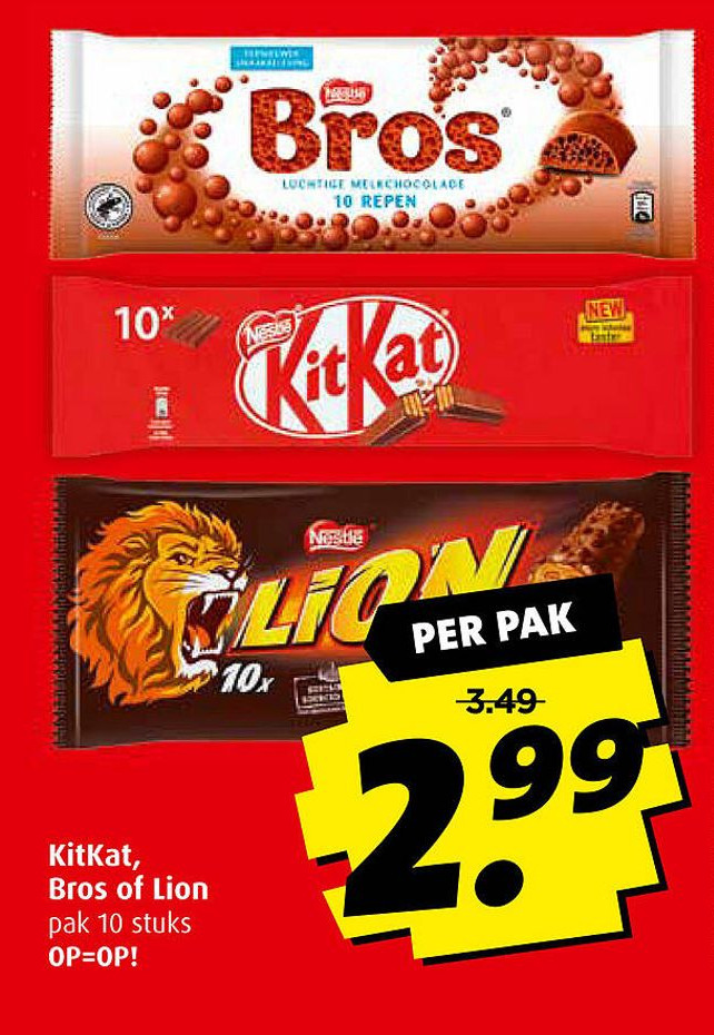 Kitkat Bros Of Lion Aanbieding Bij Boni