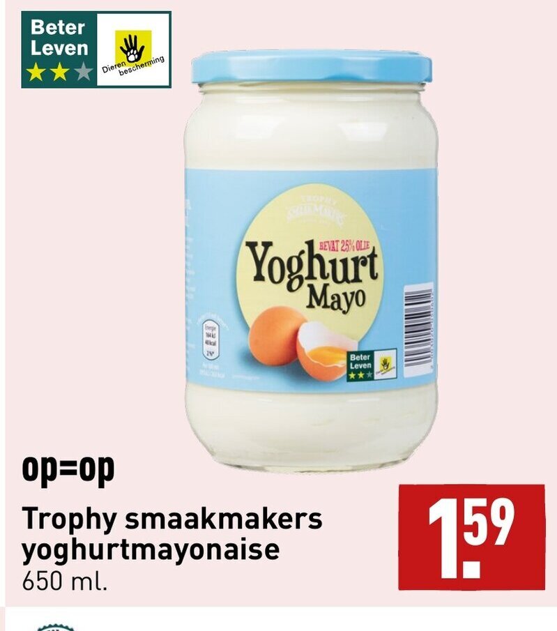 Trophy Smaakmakers Yoghurtmayonaise 650 Ml Aanbieding Bij ALDI