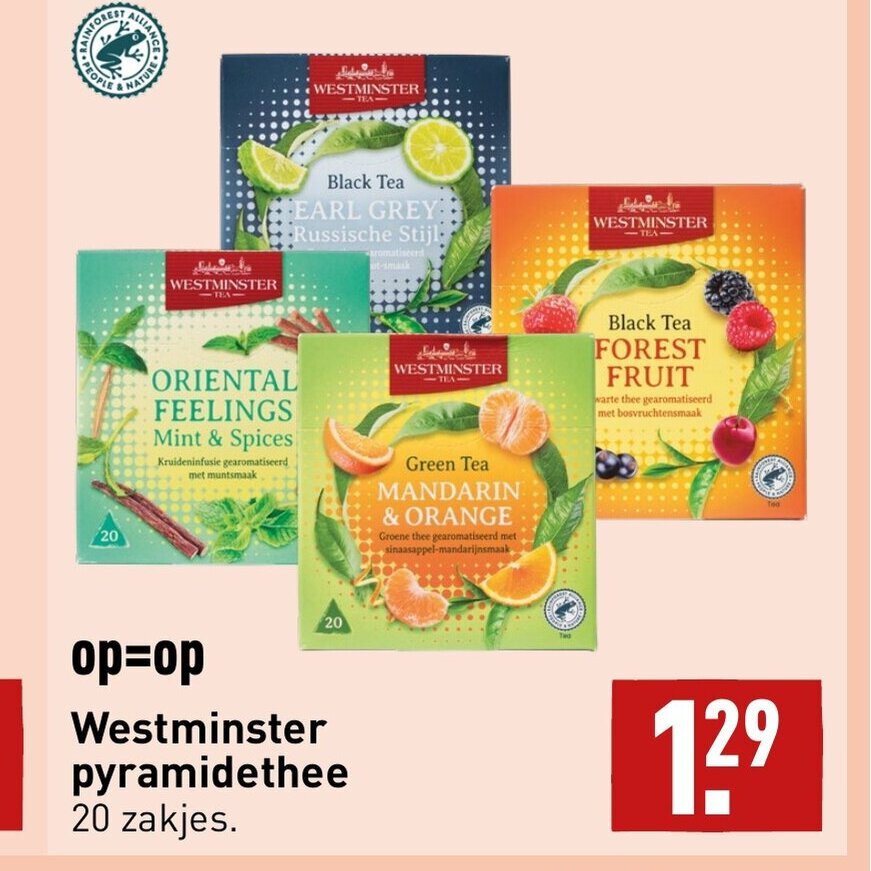 Westminster Pyramidethee Aanbieding Bij ALDI