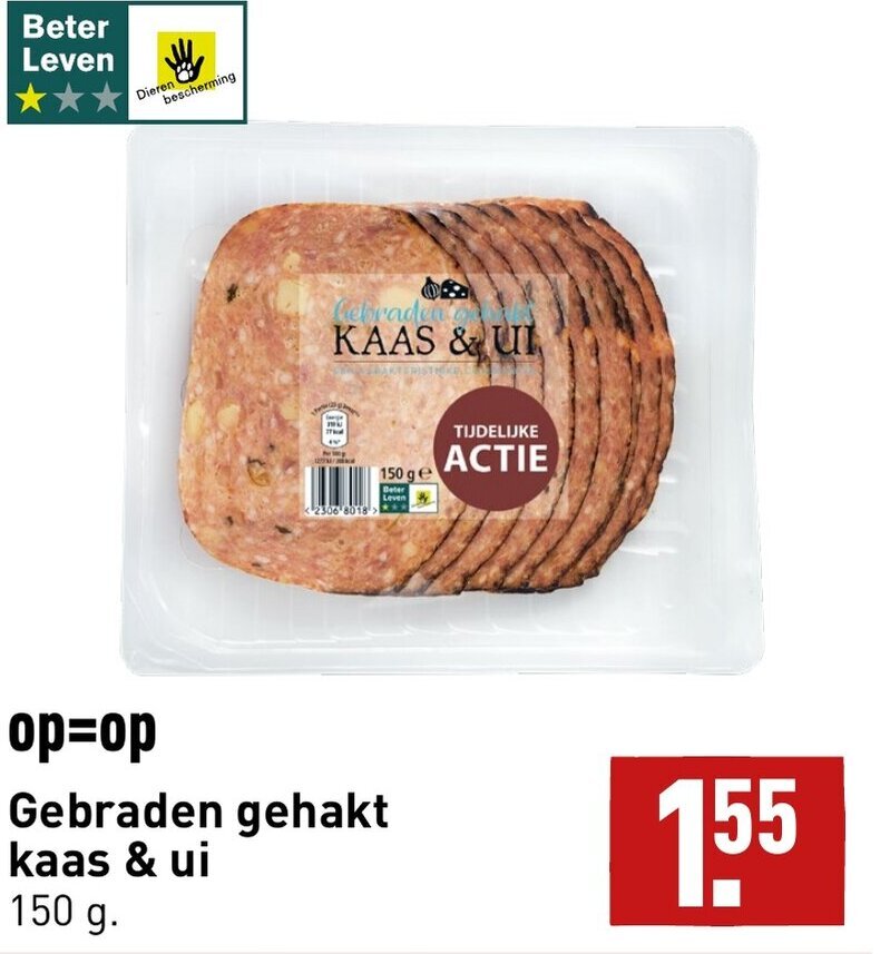 Gebraden Gehakt Kaas Ui 150 Gram Aanbieding Bij ALDI