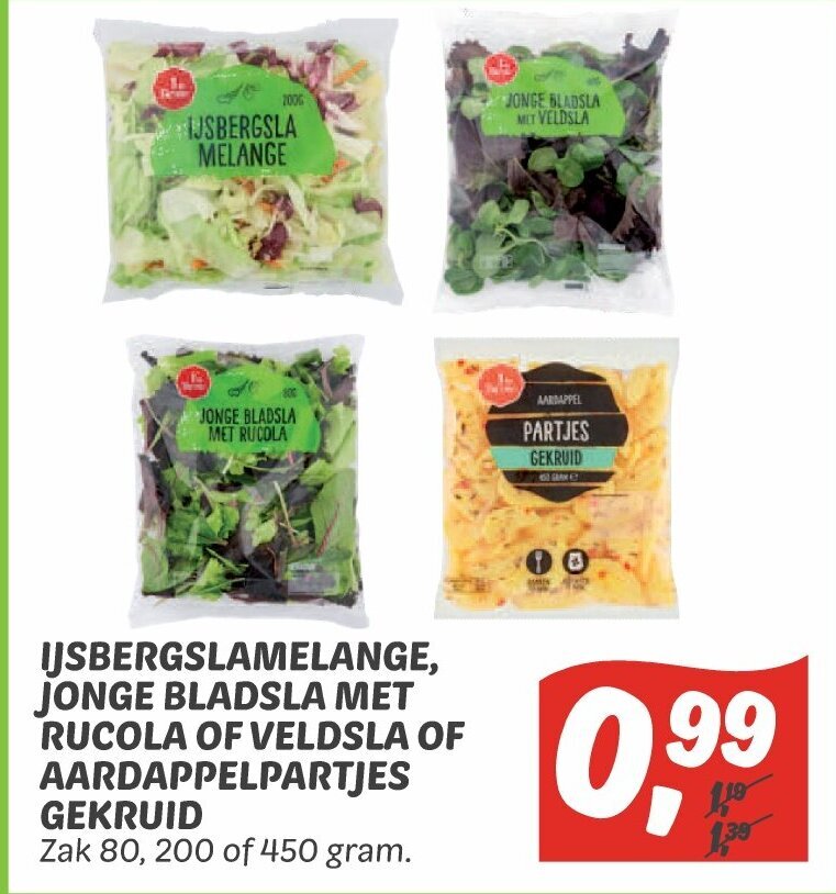 Ijsbergslamelange Jonge Bladsla Met Rucola Of Veldsla Of