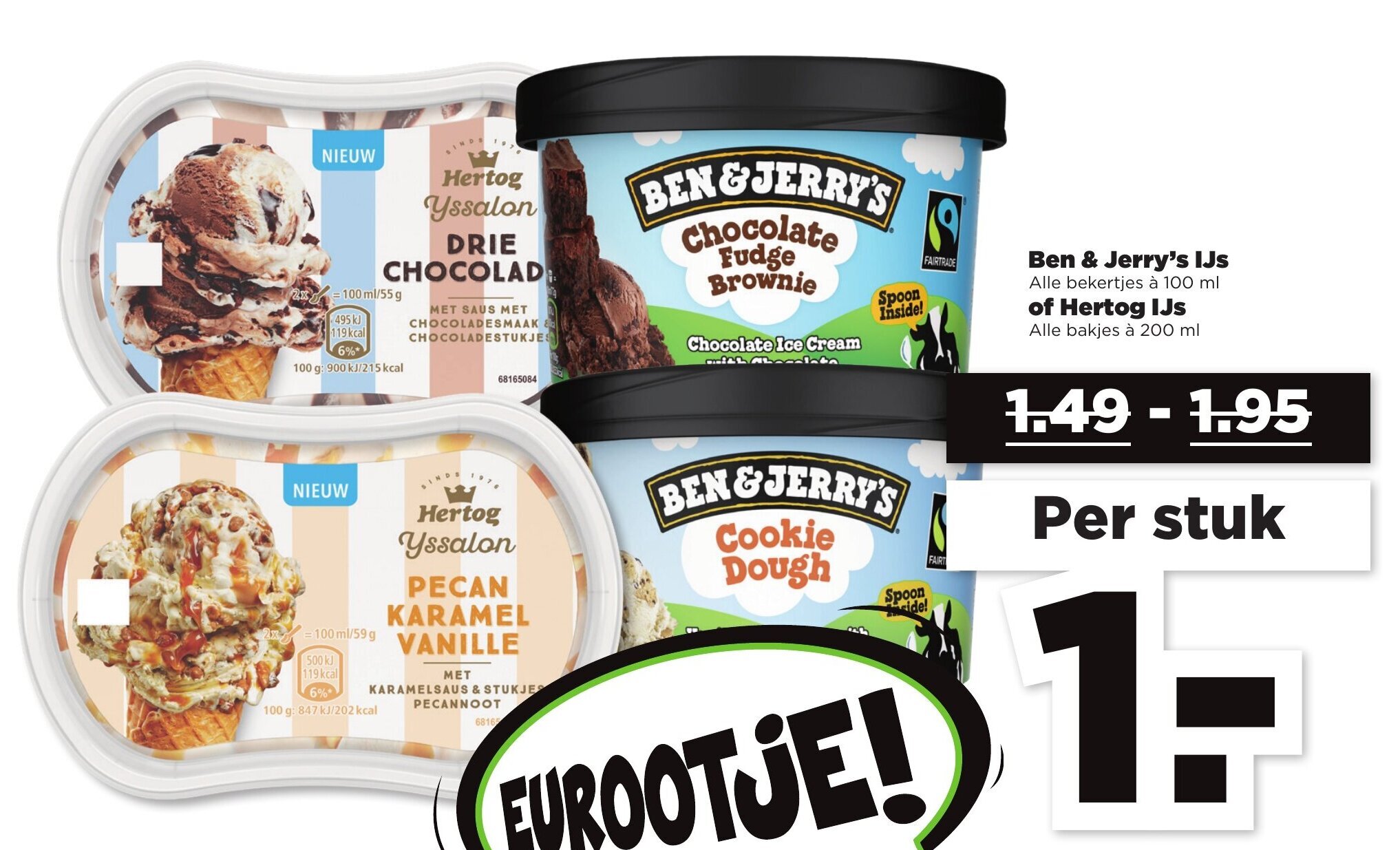 Ben Jerry S IJS Of Hertog IJs Aanbieding Bij PLUS