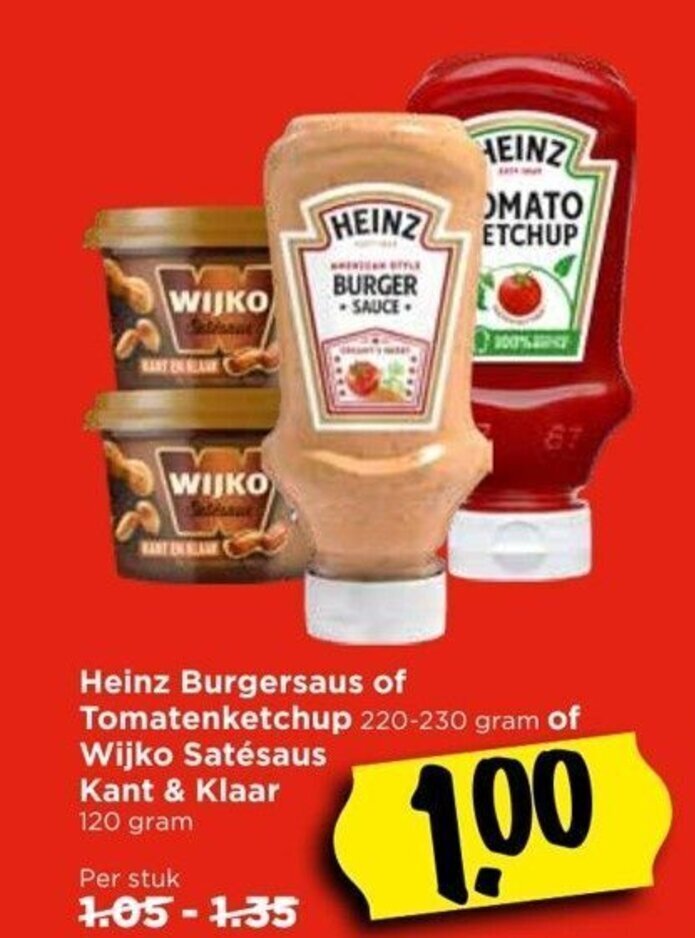 Heinz Burgersaus Of Tomatenketchup Of Wijko Satesaus Kant Klaar