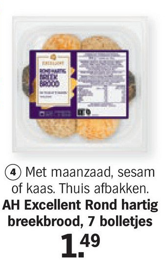 Ah Excellent Rond Hartig Breekbrood Bolletjes Aanbieding Bij Albert