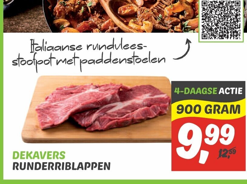 Dekavers Runderriblappen 900 Gram Aanbieding Bij Dekamarkt