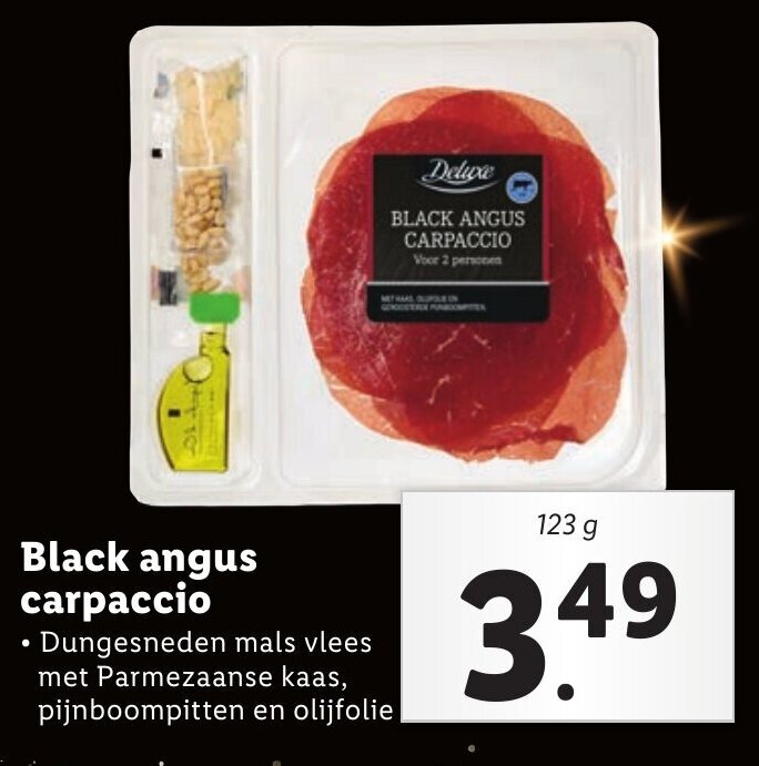 Deluxe Black Angus Carpaccio 123G Aanbieding Bij Lidl