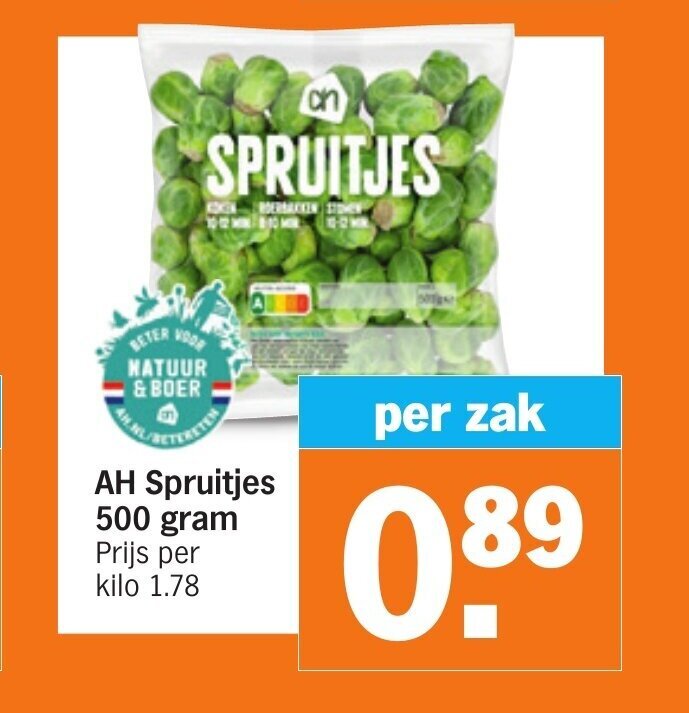 Ah Spruitjes Gram Aanbieding Bij Albert Heijn