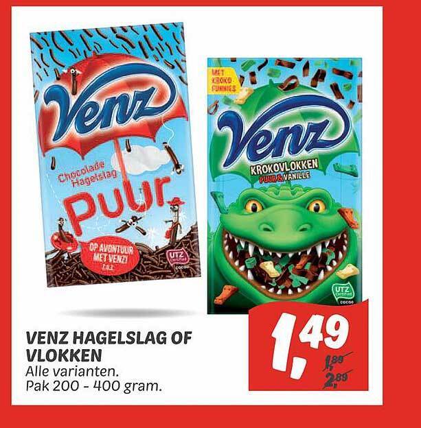 Venz Hagelslag Of Vlokken Aanbieding Bij Dekamarkt