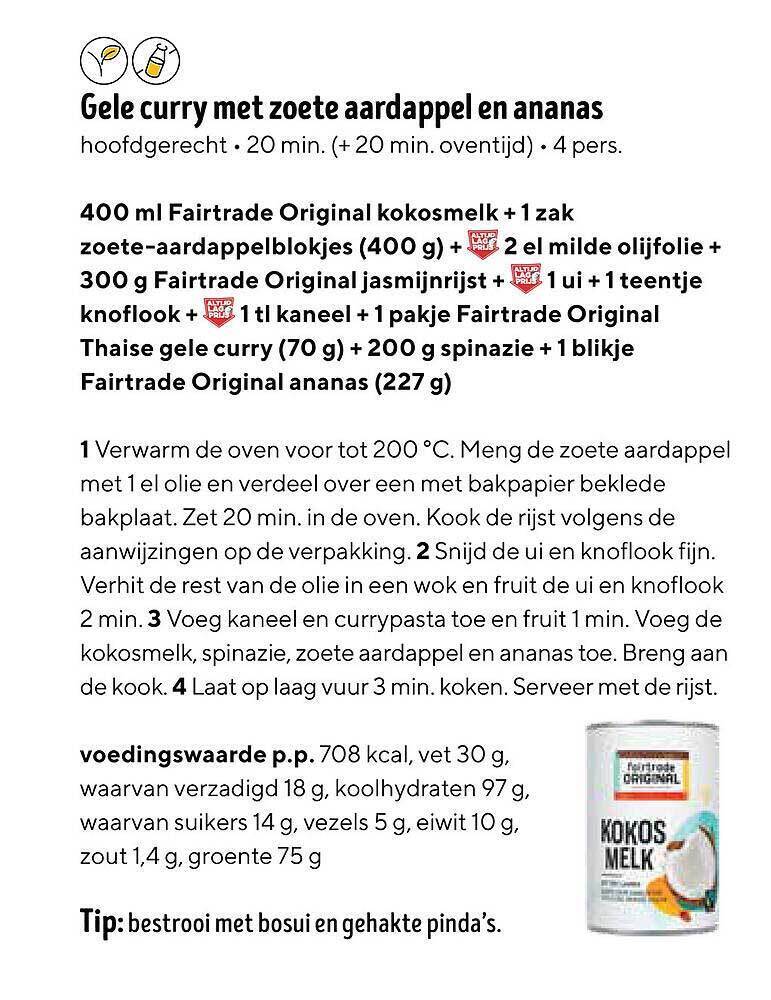 Fairtrade Original Kokosmelk Aanbieding Bij Jumbo