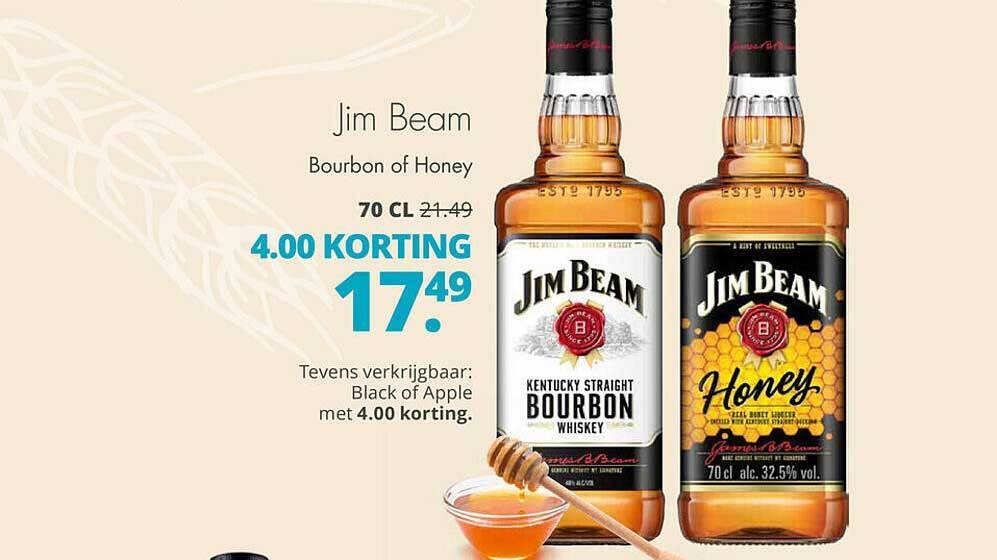 Jim Beam Bourbon Of Honey Aanbieding Bij Mitra