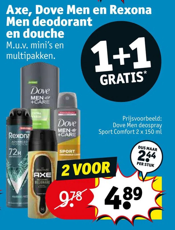 Axe Dove Men En Rexona Men Deodorant En Douche Aanbieding Bij Kruidvat